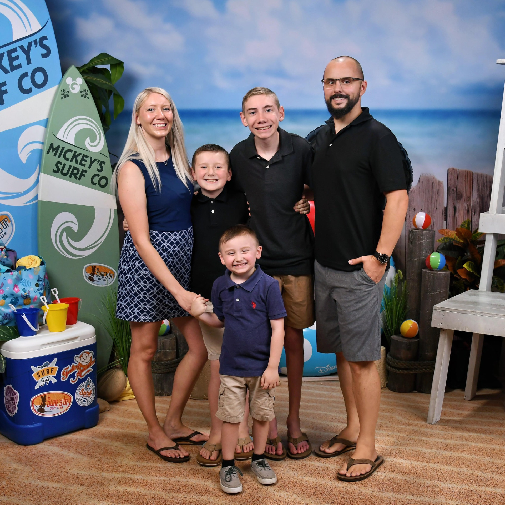 Dalton with his wife and sons